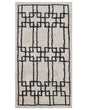 Area Rug Beige Cotton 80 x 150 cm Scandinavian Tufted Geometric Pattern Living Room Bedroom Beliani