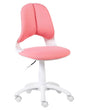 Kids Desk Chair Pink Upholstered Metal Swivel Base Adjustable Height Children's Room Chair Beliani