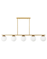 Hanging Lamp Gold Metal 62 cm 5-Light Track Sphere Shades White Glass Glamour Design Kitchen Dining Room Beliani