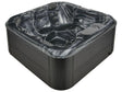 Hot Tub Grey Acrylic 200 x 200 cm 31 Jets Aluminium Exterior with LED Heating  Beliani