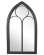 Wall Hanging Mirror Black 62 x 113 cm Window Shape Metal Frame Vintage Beliani