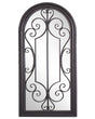 Wall Hanging Mirror Black 50 x 98 cm Window Shape Metal Frame Vintage Beliani