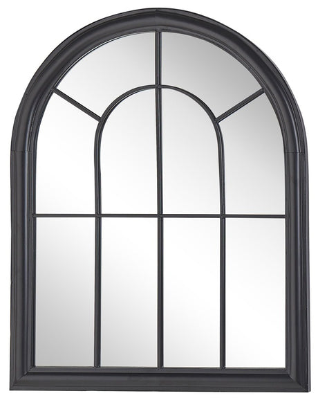 Wall Mirror Black Metal Frame 69 x 89 cm Painted Traditional Beliani