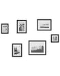 Set of 6 Framed Photos Black Various Sizes Modern Passpartout Wall Decor Gallery Hooks Beliani