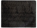 Blanket Black Polyester 150 x 200 cm Bedspread Throw Golden Star Pattern Living Room Bedroom Beliani