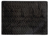 Blanket Black Polyester 130 x 180 cm Bedspread Throw Golden Star Pattern Living Room Bedroom Beliani