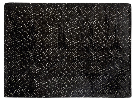 Blanket Black Polyester 130 x 180 cm Bedspread Throw Golden Star Pattern Living Room Bedroom Beliani