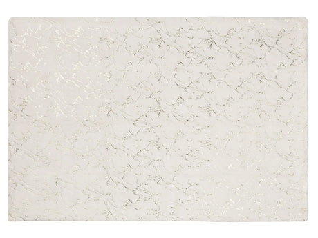 Blanket Off-White Polyester 130 x 180 cm Bedspread Throw Golden Marble Pattern Living Room Bedroom Beliani