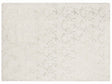 Blanket Off-White Polyester 150 x 200 cm Bedspread Throw Golden Marble Pattern Living Room Bedroom Beliani
