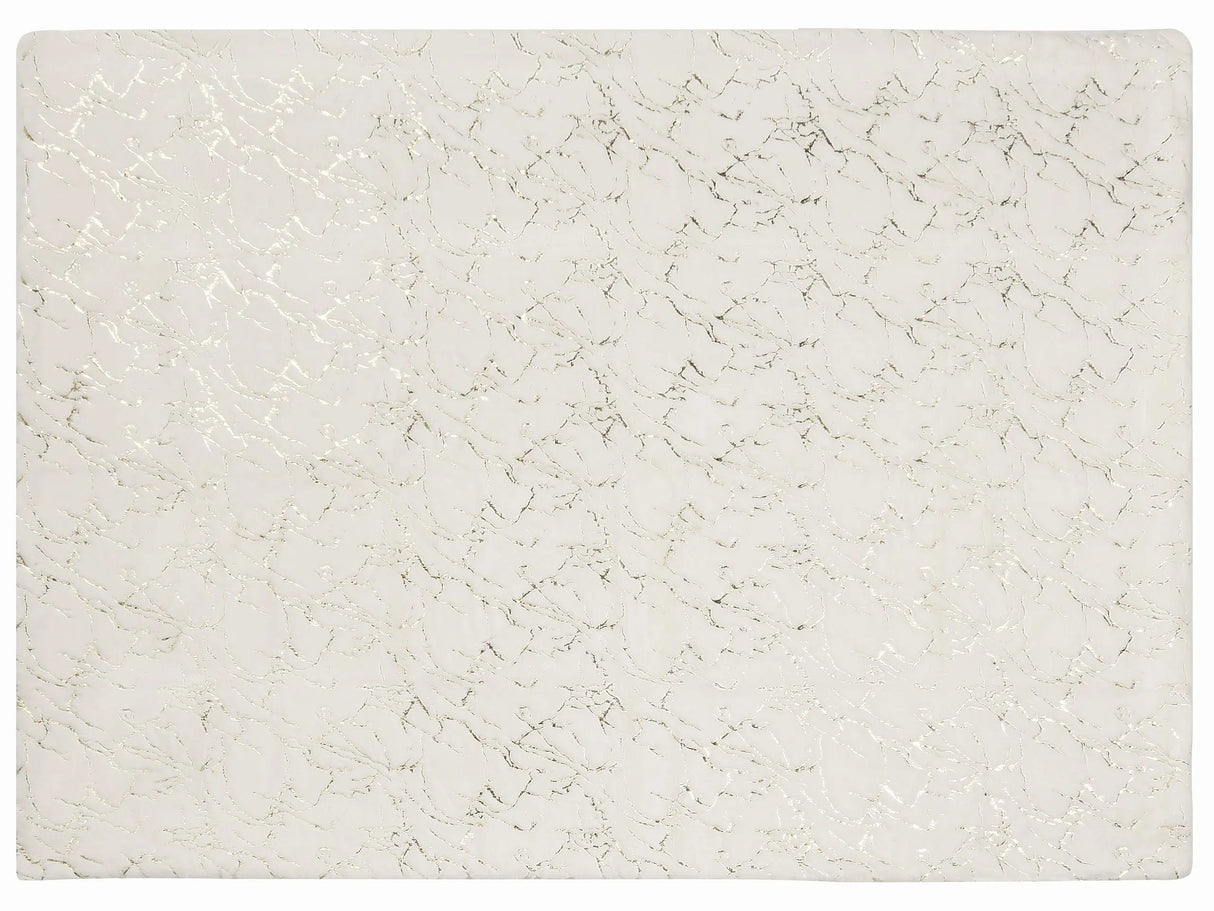 Blanket Off-White Polyester 150 x 200 cm Bedspread Throw Golden Marble Pattern Living Room Bedroom Beliani