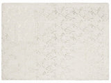 Blanket Off-White Polyester 150 x 200 cm Bedspread Throw Golden Marble Pattern Living Room Bedroom Beliani