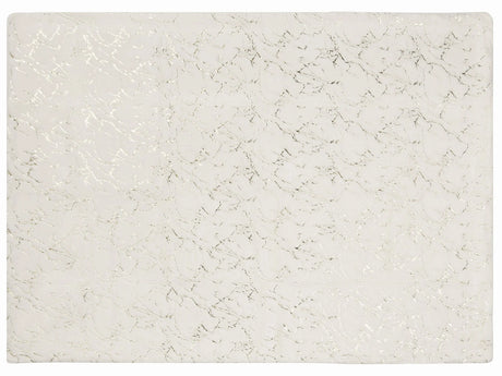 Blanket Off-White Polyester 150 x 200 cm Bedspread Throw Golden Marble Pattern Living Room Bedroom Beliani