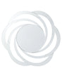 Wall Mirror Silver Glass MDF Cyclone Flower Shaped Sunburst Modern Living Room Bedroom Beliani