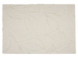 Blanket Beige Cotton 130 x 160 cm Embossed Floral Pattern Knitted Throw Boho Style Living Room Bedroom Accent Piece Beliani