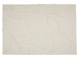 Blanket Beige Cotton 130 x 160 cm Embossed Floral Pattern Knitted Throw Boho Style Living Room Bedroom Accent Piece Beliani