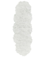 Faux Sheepskin White Acrylic 60 x 180 cm Glam Fur Fluffy Bedroom Living Room Beliani