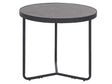 Coffee Table Concrete Effect with Black Metal Legs Round Small 50 x 50 x 42 cm Living Room Furniture Beliani