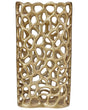 Decorative Table Vase Gold Metal Narrow Shape Openwork Design Home Accessory Beliani