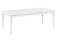 Coffee Table White MDF Rubberwood 120 x 60 cm Turned Legs Chic Vintage Design Living Room Furniture Beliani