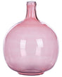 Vase Pink Glass 31 cm Handmade Decorative Round Bud Shape Tabletop Home Decoration Modern Design Beliani