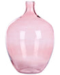 Vase Pink Glass 39 cm Handmade Decorative Round Bud Shape Tabletop Home Decoration Modern Design Beliani