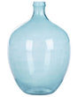 Vase Light Blue Glass 39 cm Handmade Decorative Round Bud Shape Tabletop Home Decoration Modern Design Beliani