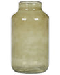 Vase Olive Green  Glass Coloured Tinted Transparent Decorative Glass Home Accessory Beliani