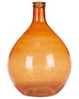 Vase Golden Brown Glass 48 cm Handmade Decorative Round Bud Shape Tabletop Home Decoration Modern Design Beliani