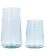 Set of 2 Vases Clear Glass Transparent Decorative Glass Home Accessory Beliani