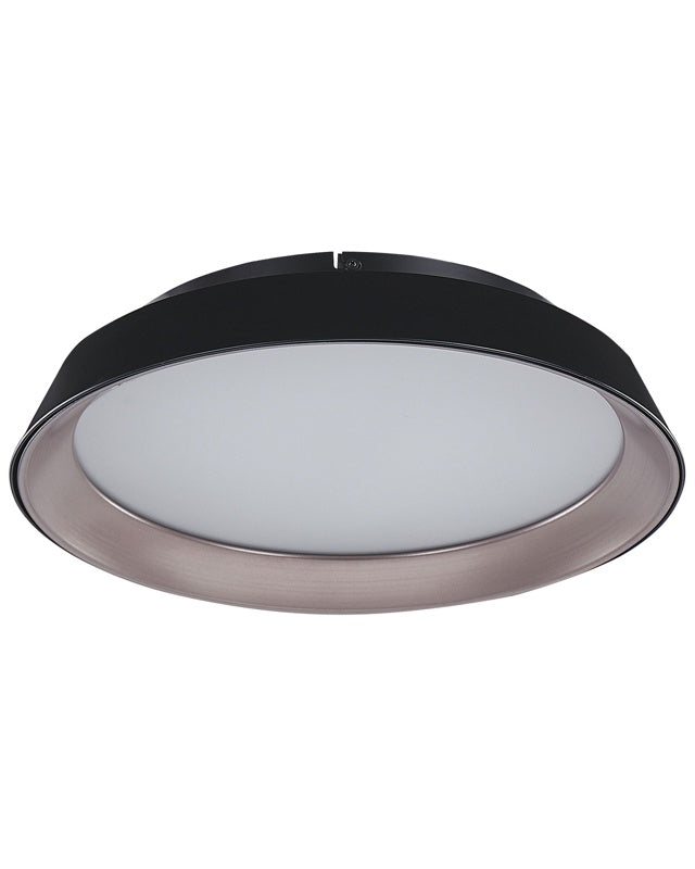 Ceiling Lamp Black Steel Aluminium Integrated LED Lights Round Shape Decorative Modern Glamour Lighting Beliani