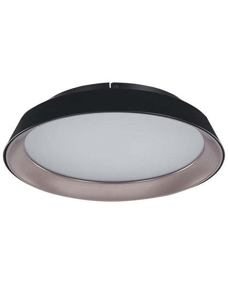 Ceiling Lamp Black Steel Aluminium Integrated LED Lights Round Shape Decorative Modern Glamour Lighting Beliani