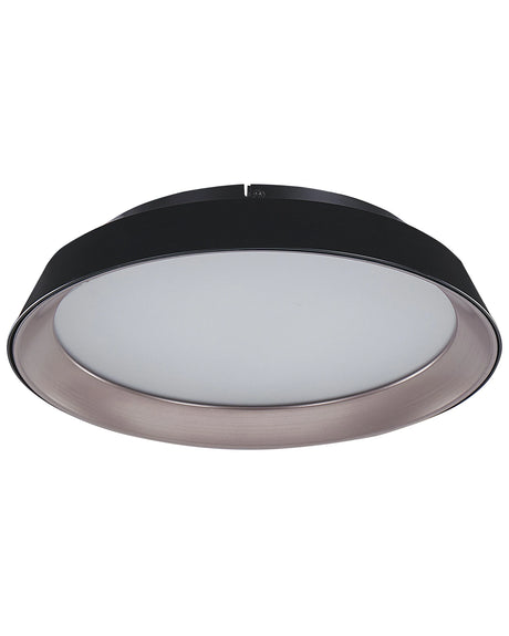 Ceiling Lamp Black Steel Aluminium Integrated LED Lights Round Shape Decorative Modern Glamour Lighting Beliani