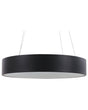 Pendant Lamp Black Steel Integrated LED Lights Ring Round Shape Hanging Modern Glamour Lighting Beliani