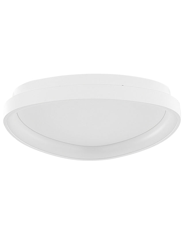 Ceiling Lamp White Steel Acrylic Integrated LED Lights Triangle Shape Decorative Modern Lighting Beliani