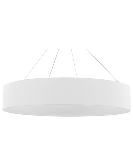 Pendant Lamp White Steel Integrated LED Lights Ring Round Shape Hanging Modern Glamour Lighting Beliani