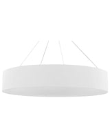 Pendant Lamp White Steel Integrated LED Lights Ring Round Shape Hanging Modern Glamour Lighting Beliani