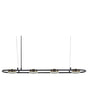 Pendant Lamp Black Brass Steel Integrated LED Lights 4 Lights Geometric Shape Hanging Track Lighting Modern Industrial Kitchen Living Room  Beliani