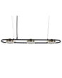 Pendant Lamp Black Brass Steel Integrated LED Lights 3 Lights Geometric Shape Hanging Track Lighting Modern Industrial Kitchen Living Room  Beliani