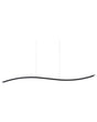 Pendant Lamp Black Iron Integrated LED Light Novelty Wavy Hanging Modern Lighting Beliani