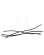 Pendant Lamp Black Iron 4 Integrated LED Lights Novelty Wavy Hanging Modern Lighting Beliani