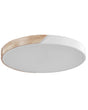 Ceiling Lamp White with Light Wood Steel Acrylic Integrated LED Lights Round Shape Decorative Modern Lighting Beliani