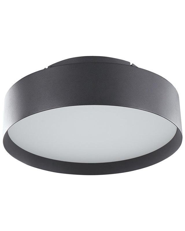 Ceiling Lamp Black Steel Acrylic Integrated LED Lights Round Shape Decorative Modern Lighting Beliani