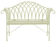 Outdoor Garden Bench Pistachio Light Green Metal 130 cm 2 Seater Flared Armrests Vintage Style Beliani