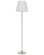 Floor Lamp Brass White Polyester Iron 148 cm Empire Shade Light Bedroom Living Room Retro Classic Beliani