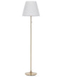 Floor Lamp Brass White Polyester Iron 148 cm Empire Shade Light Bedroom Living Room Retro Classic Beliani