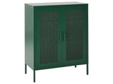 Office Cabinet Green Metal 2 Doors Locks Keys Industrial Design Home Office Furniture Beliani