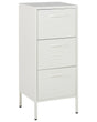 3 Drawer Storage Cabinet White Metal Steel Home Office Unit Industrial Small Chest of Drawers Beliani