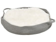 Pet Bed Grey Cotton Polyester Fluffy Insert ø 70 cm for Dogs Modern Design Round Beliani