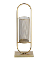 Candle Holder Gold Metal 53 cm Glamour Accent Piece Decoration Living Room Bedroom Dcor Beliani