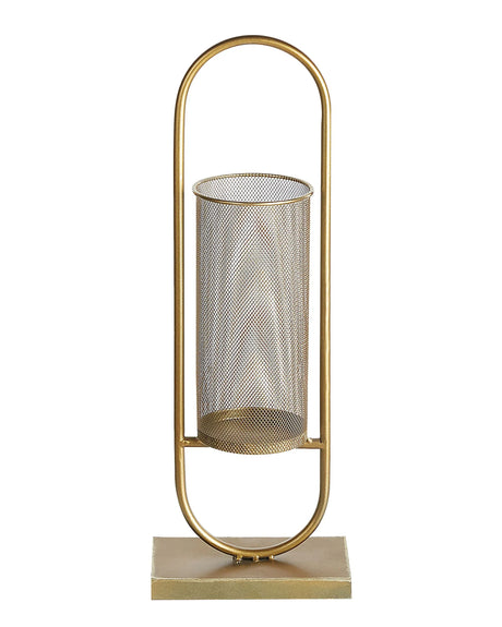 Candle Holder Gold Metal 53 cm Glamour Accent Piece Decoration Living Room Bedroom Dcor Beliani